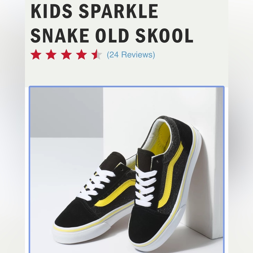 Vans kids sparkle snake old school size 3 - Picture 15 of 16